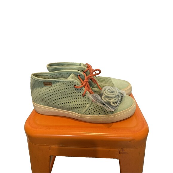 Vans Rhea Square Perf Suede Gossamer Green Casual Sneakers Women's 9.5 - Picture 3 of 15